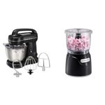 Hamilton Beach Electric Stand Mixer (4 Quarts) + Hamilton Beach Electric Vegetable Chopper (3-Cup)