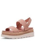 Madden Girl Women's Marcy Wedge Sandal, Blush Fabric, 10