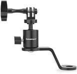 Forevercam Aluminum Motorcycle Rearview Mirror Mount 360° Roation Metal Holder Bracket Clamp Compatible for Gopro,AKASO,SJCAM,DJI WOLFANG, Insta360 Action Cameras.