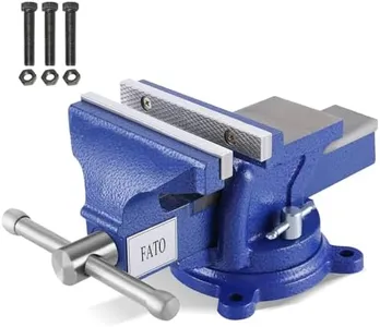 FATO 5" Bench Vise 5 Inch Light Work Bench Vise Ductile Iron 360° Degree Swivel Base and Head with Anvil, Utility Combination Pipe Home Vise for Woodworking