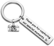 bobauna Thank You For Capturing Our Special Moments Camera Keychain Wedding Gift For Photographer Videographer (Capture special moments keychain)