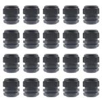 2 Inch NPT Strain Relief Nylon Cord Grip,SAFYY 20 PCS Waterproof Cable Glands Adjustable Wire Cord Grip Connector,Junction case Connector IP68,CE ROHS Listed,Cable Range 37-44,Black