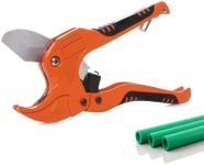 Zantle Ratchet-type Tube and Pipe Cutter for Cutting O.D. PEX, PVC, and PPR Plastic Hoses and Plumbing Pipes up to 1-5/8" inches, Ideal for Home Working and Plumbers (orange)