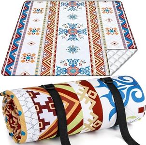 Witnewrage Coperta Picnic Impermeabile, Telo Picnic Grande 200x200cm, Stuoia Spiaggia con Maniglia per Il Trasporto Resistente alla Sabbia Resistente al Calore per Parco, Spiaggia, Campeggio