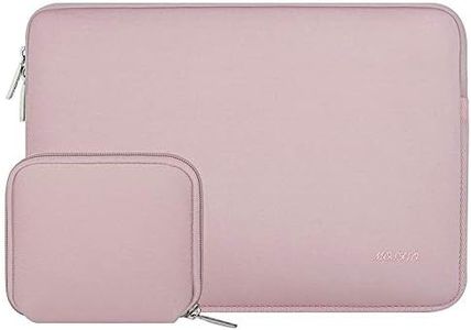 MOSISO Laptop Sleeve Compatible with MacBook Air 13 inch M3 A3113 M2 A2681 M1 A2337 A2179 A1932 / Pro 13 M2 M1 A2338 A2251 A2289 A2159 A1989 A1706 A1708, Neoprene Bag with Small Case, Baby Pink