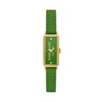 Kate Spade New York Rosedale or Brookville Rectangular Case Women's Watch with Stainless Steel Chain Bracelet or Leather Band, Green, Gold, One Size, Rosedale Three-Hand, Gold-Tone Stainless Steel