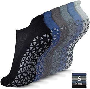 Non Slip Yoga Socks with Grips for Pilates, Ballet, Barre, Barefoot, Hospital Anti Skid Socks for Women and Men