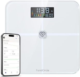 FondCircle Smart Scale for Body Weight, ITO Glass & LCD Display, 400 lbs