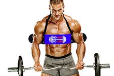 Aprodo Arm Blaster - Heavy Duty Biceps Isolator for Bodybuilding, Weightlifting, Gym, Exercise, Workout - Bicep Arm Trainer, NO Pain NO GAIN (Blue)