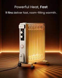 Pro Breeze Oil Filled Radiator – White Electric Heater