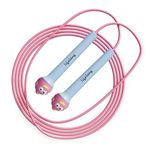 Lifelong Skipping Rope for Men, Women & Children Jumping Rope with Adjustable Height, Speed for Exercise Workout & Weight Loss-PVC Skipping-Rope for Kids-(Pink)