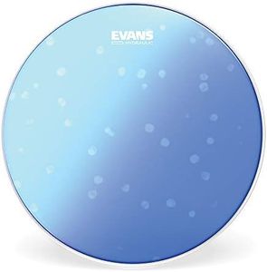 Evans Hydraulic Drum Heads - B14HB - Drum Head with Layer of Oil - Supresses Unwanted Overtones - Ideal for Rock, Metal, & Funk - Blue, 14 Inch