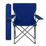 ZOPPER Camping Chair - Blue Portable Folding Chair with Cup Holder Compact & Lightweight Garden and Other Occasional Outdoor Use Ideal for Caravan trips, BBQs, Beach, Picnic, and Travelling