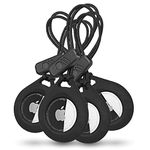 Case-Mate AirTag with Strap, Tough Sport Keychain, Rugged Strap Case Holder for AirTags, Protective Air Tag Case for Backpack, Luggage, Cat and Dog Collar (4 Pack - Black)