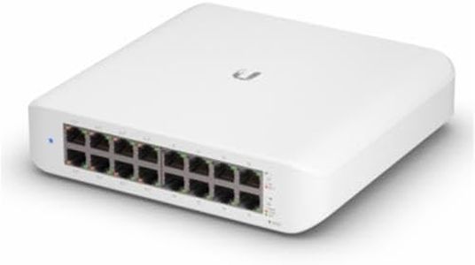 Ubiquiti UniFi Lite 16 PoE 16 Port Gigabit Managed Network Switch with 8 POE+ Ports
