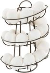 Southern Homewares Egg Skelter Deluxe Modern Spiraling Dispenser Rack Brown