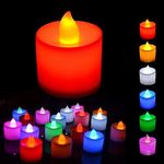 Plastic Flameless & Smokeless Led Tealight Candles Set of 12 Battery Operated Flickering Led Lights Diya Electric Tea Candles for Diwali Christmas New Year Festival Home Decoration