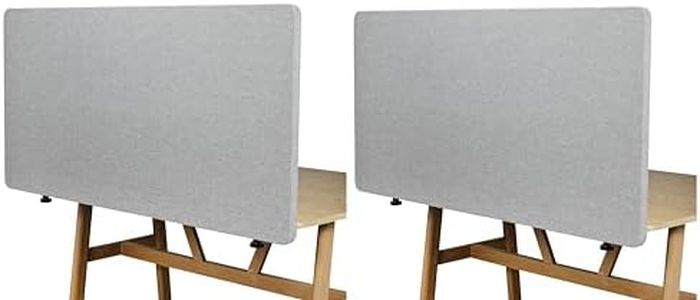 Desk Privacy Panel Table Privacy Panel Acoustic Partition Noise Visual Isolate Table Divider with Clamp (24" x 48"-2pcs)
