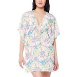 Jessica Simpson Women's Basic Swim Bathing Suit Cover Up Multiple Style Available, Spritz Rayon, Small