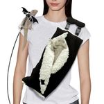 Adjustable Fluffy Bearded Dragon Sling Carrier Bag, Reptile Carrier with Leash Harness Lizard Cage Accessories for Small Animal, Kitty, Ferrets, Squirrel, Hamsters,Parrot (X-Large)