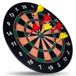 Storio Premium Magnetic Dart Board with Darts - Fun Indoor and Outdoor Dart Game Set Toys for All Ages Kids, Boys and Girls - 15 Inch