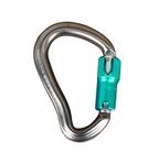 Elk River 17442 Fall Rated Aluminum Carabiner with Auto Twist-Lock and Pin, 3600 lbs Gate, 3/4" Gate Opening