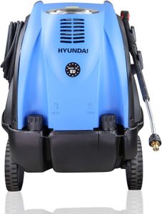 Hyundai 2600 PSI Hot Water Pressure Washer – 6.3kW 3-Phase Electric, Portable, Blue