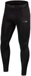 TCA Boys' SuperThermal Compression Base Layer Football Running Leggings Tights - Black Stealth, 10-12 Years