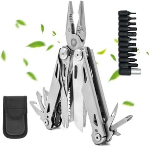 Kybelehoo Pinze Multitool Pieghevole, 16 in 1 Pinze Multifunzionali con 11 Bit & Tasca Nylon, 2Cr13 Acciaio Inox, Multi Tool per Outdoor, Campeggio, Escursionismo, Regalo per gli Uomini