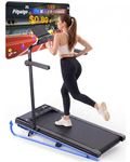 Superun Walking Pad Raceable 6% Incline 2.5HP Under Desk Treadmill 136KG Capacity 6/ 12KM/H Foldable Treadmill with HIIT & MIIT Programs APP Control Portable Walking Machine for Home