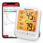 ThermoPro TP359 Bluetooth Thermometer Humidity Meter 260FT Wireless Hygrometer with APP Alerts and Graph Room Thermometer with Data Storage Temperature and Humidity Sensor for Home Greenhouse Garage