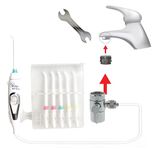 Dental Irrigator Tap, Oral Irrigator No Batteries and No Electricity, Uses Mains Pressure for a Linear Jet, High Durability Connector (Standard)