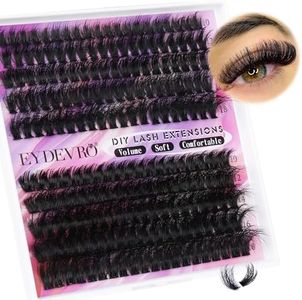 Lash Clusters Fluffy Individual Lashes Eyelash Clusters 200 Pcs Fluffy Lashes Clusters 60D80D Cluster Eyelash Extensions D Curl Volume Thick Lash Extensions Pack by EYDEVRO