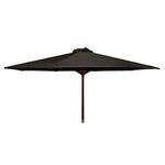 DestinationGear Heininger 1290 Classic Wood Black 9-Feet Market Umbrella