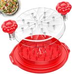 Chicken Shredder Tool Twist Large - 10'' Pro Meat Shredders for Chicken Breast,Visible Kitchen Gadgets Grinder Machine with Brush,Strong Anti-Slip Strip,Ergonomic Handle,BPA Free (Red)