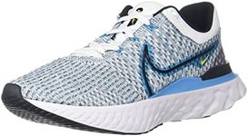 NIKE Men's Sneaker, White Black Blue Orbit Chlorine Blue, 13