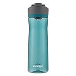 Contigo Cortland Spill-Proof Water Bottle, BPA-Free Plastic Water Bottle with Leak-Proof Lid and Carry Handle, Dishwasher Safe, Spirulina 24oz