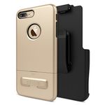 Seidio Surface Case and Holster Combo with Kickstand for Apple iPhone 7 Plus (Gold/Black)