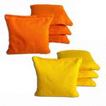 All Weather Cornhole Bags | Resin (Plastic Corn) Pellets | Official Size & Weight (Yellow/Orange)
