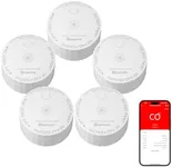 HEIMAN Smart Carbon Monoxide Detector WiFi CO Detector, Portable Carbon Monoxide Alarm for Travel, Mobile App Alerts, Test Botton and Low Battery Indicator, C1-W (5 Pack)