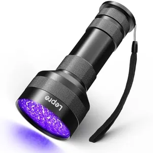 LE UV Flashlight Black Light, 51 LED UV Light Handheld Blacklight, 395nm Detector for Pet Urine, Stains, Bed Bug and Scorpions, Battery Not Included