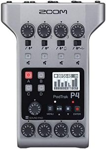 Zoom PodTrak P4 Zoom Recorder for Live Streaming, 4 Microphone Inputs, 4 Headphone Outputs, 4 Track Recording, Includes Sound Pad and Podcast Recording