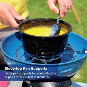 Campingaz Party Grill 400 CV Portable Camping BBQ – Stove, Griddle, Grid, Pan Support, CV470 Gas or R907 Cylinder