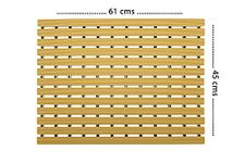 CASA-NEST PVC Non Slip Shower mat with Drain Holes(17 Inch X 24 Inch) (Yellow) Anti Slip Shower MAT naxan001