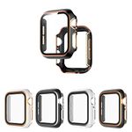 Male Cousin for Apple Watch Screen Protector Case SE Series 6 5 4 44mm, iWatch Protective Face Cover, Tempered Glass Screen Protector Bumper Ultra-Thin Guard 44mm