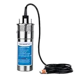 ECO-WORTHY 12V DC Submersible Deep Well Pump, MAX Flow 3.2GPM, Max Head 230ft, Water Pump Powered by Solar or Battery for Well, Livestock Drinking or Tank Filling…