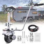 Motorized Trailer Dolly, Electric Trailer Mover, 350W 12V Trailer Jockey Wheel with 600 Lb Tongue Weight, Moves 5000 Lb, 7.5" Solid Rubber Tires