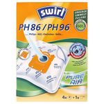 Swirl PH86/PH96 Vacuum Cleaner Bags, For Electrolux, Zanussi, Phillips Vacuum Cleaners and more, Pack of 4 Bags + 1 Anti-Allergen Filter