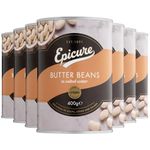 Epicure Butter Beans in Salted Water 400 g (Pack of 12)