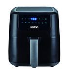 Salton Digital Air Fryer XL, 5 L/5.3 Qt, 8 Pre-Programmed Functions for Oil Free Frying with Temperature Control & Overheat Protection, Black (AF2085), one